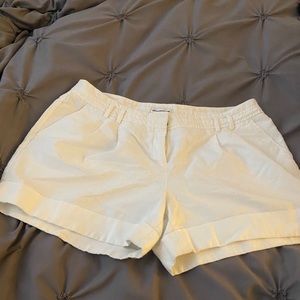 Express White Linen Shorts
